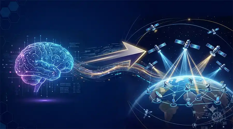 Imagem do A Evolução da IA e o Futuro das Comunicações via Satélite